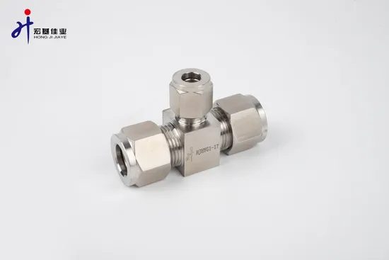 Stainless Steel Tube Hex Male Thread 3-Way Fitting Hex T Type Joint Fitting